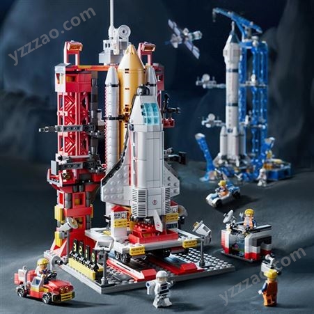 航天飞机火箭发射站小颗粒儿童益智拼装玩具男孩兼容乐高积木批发