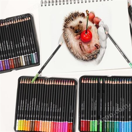 H&B 24色油性彩铅绘画套装建筑人物植物色系跨境美术画笔工具批发
