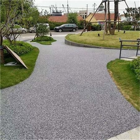 燊达 公园铺路材料 耐磨地坪彩色透水混凝土 施工工程