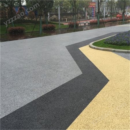 燊达 公园铺路材料 耐磨地坪彩色透水混凝土 施工工程